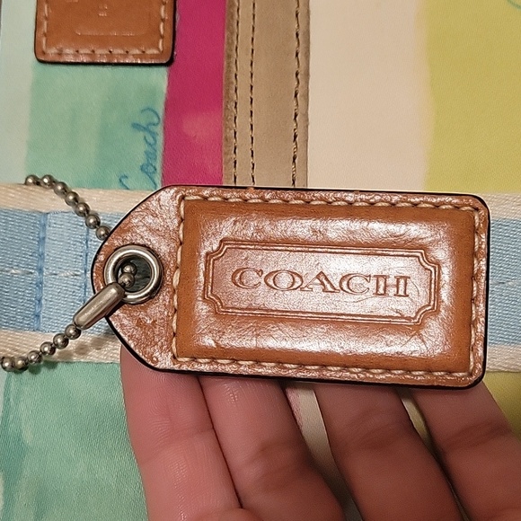 Coach Pastel Striped Shoulder Bag - Picture 4 of 12